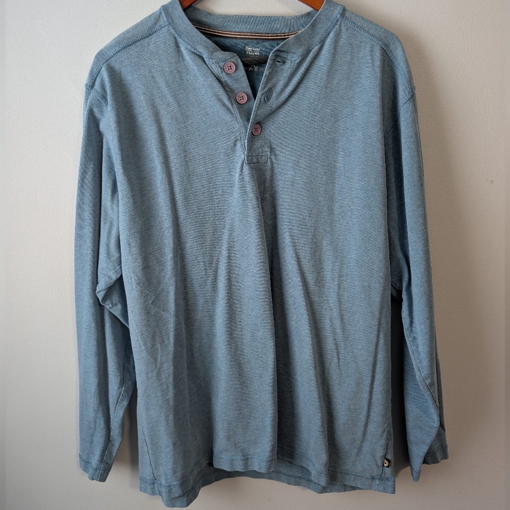 Denver Hayes Light Blue Long Sleeve Henley